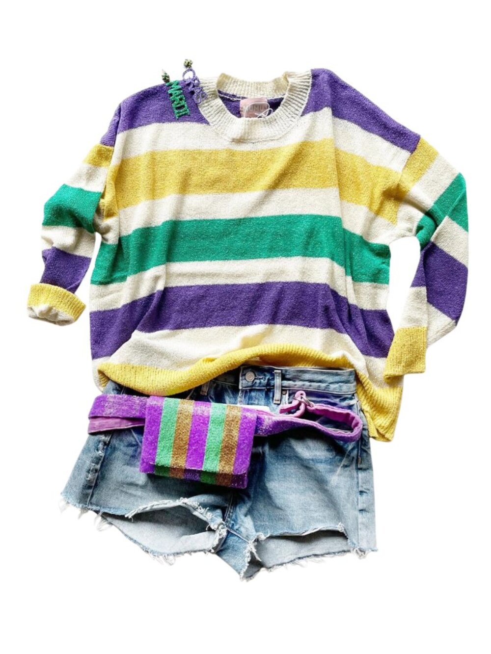 The Good Times Mardi Gras Knit Sweater | SHOW ME YOUR MUMU x HEMLINE